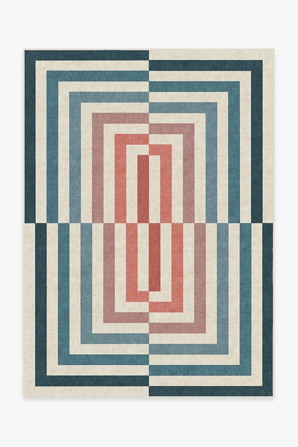 Jonathan Adler Op Art Teal Tufted Rug - Puck's
