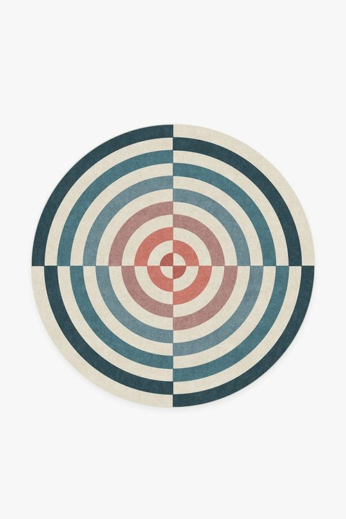 Jonathan Adler Op Art Teal Tufted Rug - Puck's