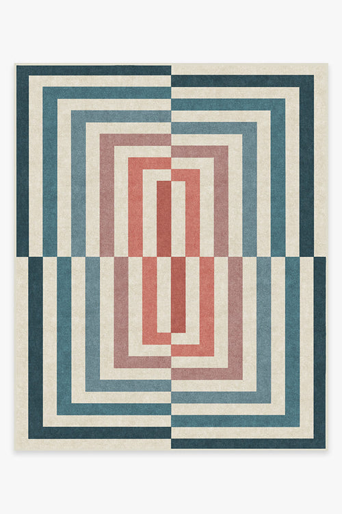 Jonathan Adler Op Art Teal Tufted Rug - Puck's