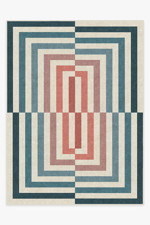 Jonathan Adler Op Art Teal Tufted Rug - Puck's