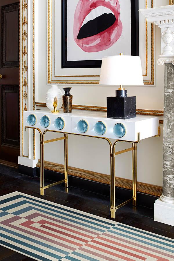Jonathan Adler Op Art Teal Tufted Rug - Puck's
