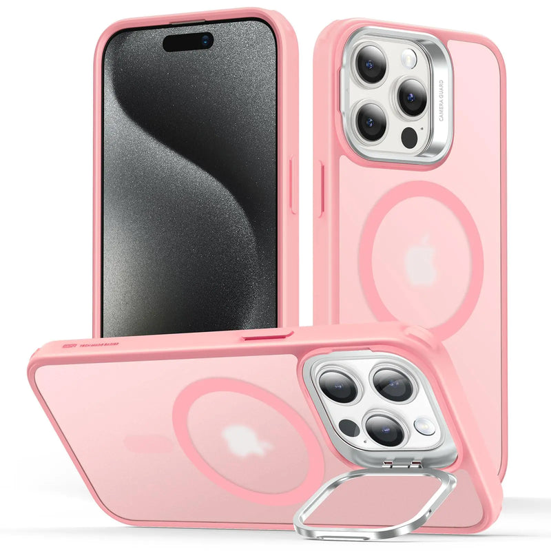 ESR for iPhone 15 Plus Case, Compatible with MagSafe, Military-Grade Protective Case, Built-in Stash Stand Phone Case, Scratch-Resistant Back Cover, Classic Series, Clear - Puck's