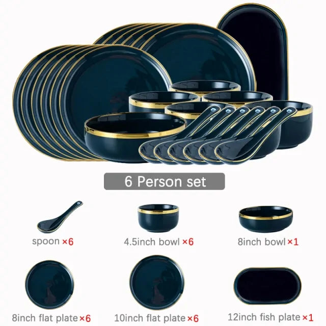 Blue Porcelain Dinner Plates - Puck's