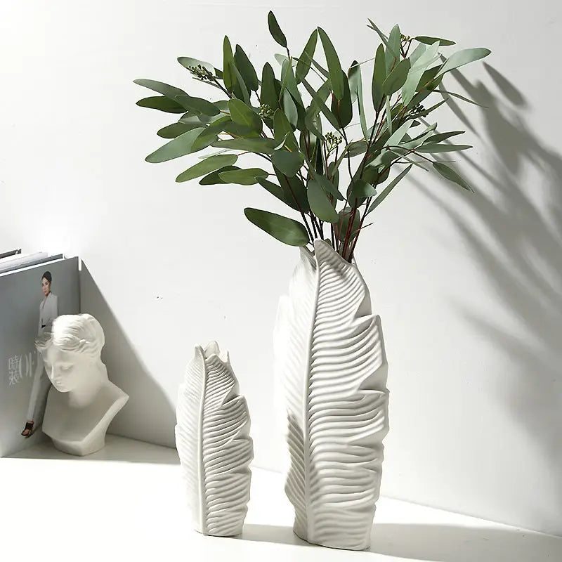 Leaf Shape Flower Vase Ceramic - Puck's
