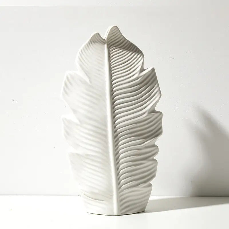 Leaf Shape Flower Vase Ceramic - Puck's