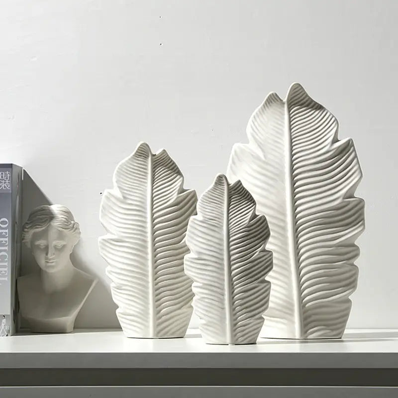 Leaf Shape Flower Vase Ceramic - Puck's