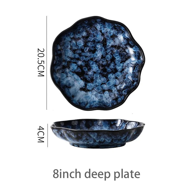 Retro Porcelain Dinner Plates - Puck's