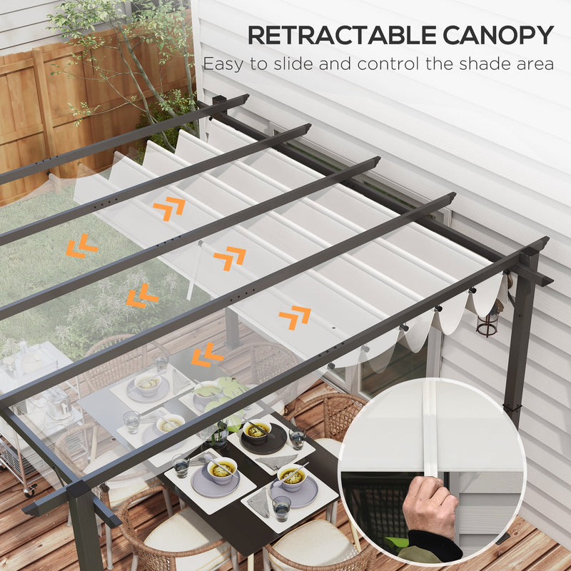 3 x 3(m) Aluminium Pergola Canopy Gazebo Awning Outdoor Garden Sun Shade Shelter Marquee Party BBQ, Light Grey-3
