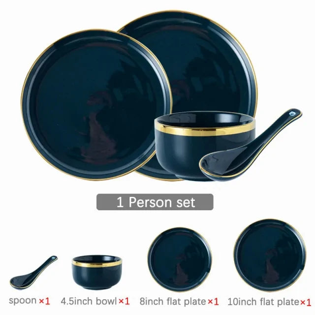 Blue Porcelain Dinner Plates - Puck's