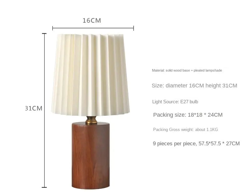 Pleated Medieval Table Lamp - Puck's