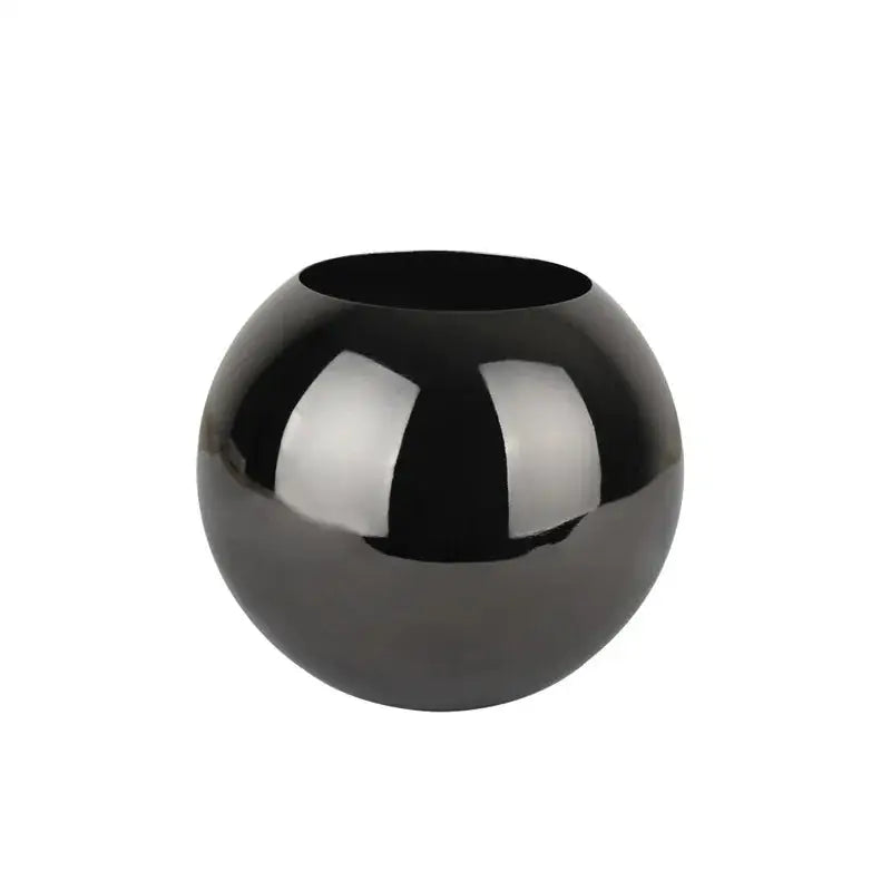 Round Glossy Metal Vase - Puck's