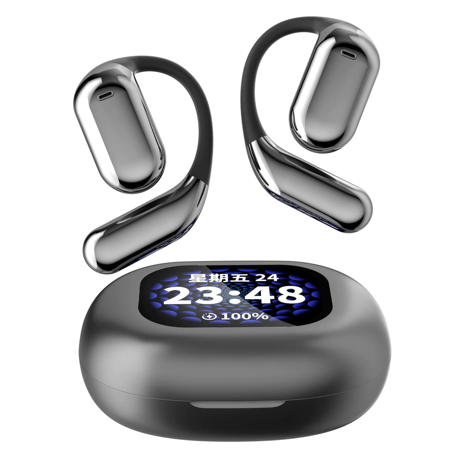 LED Display Ear-mounted OWS Bluetooth Headset - Puck's