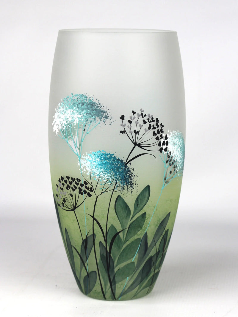 table green art decorative glass vase 7518/300/sh319 - Puck's