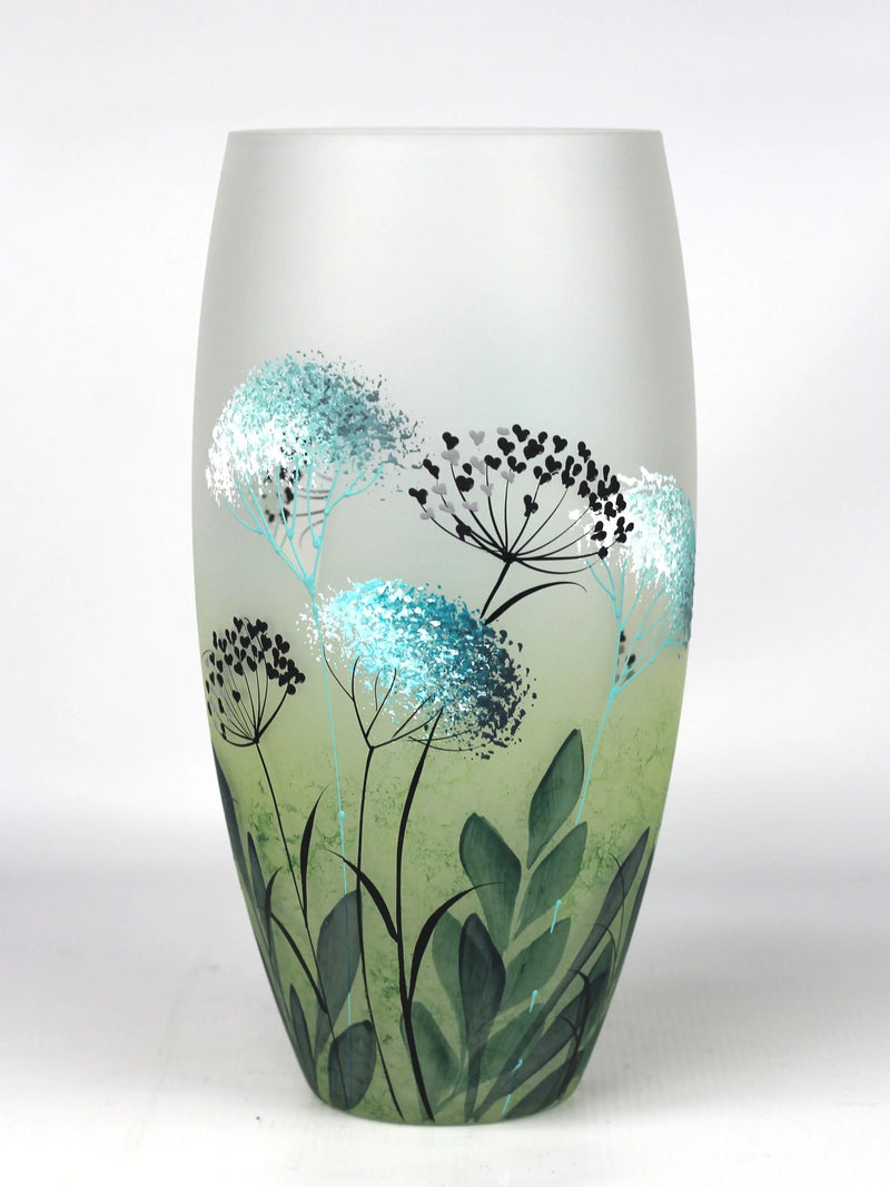 table green art decorative glass vase 7518/300/sh319 - Puck's
