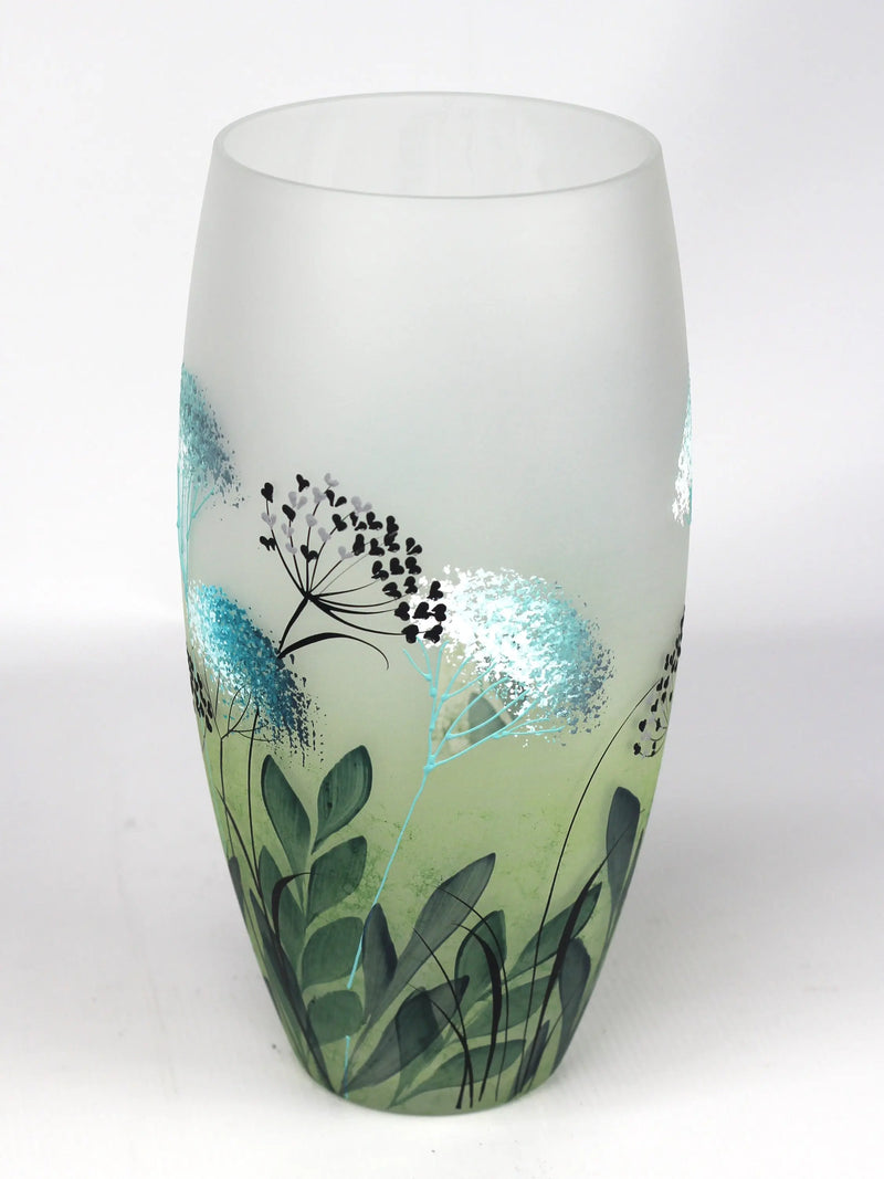 table green art decorative glass vase 7518/300/sh319 - Puck's