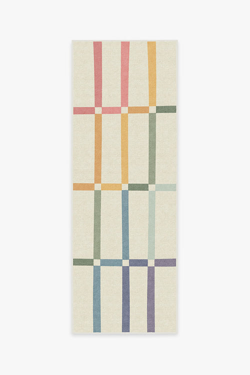 The Home Edit Joanna Ivory Rainbow Tufted Rug - Puck's