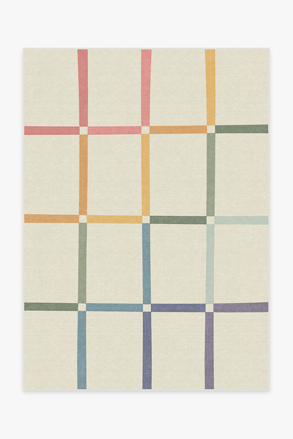 The Home Edit Joanna Ivory Rainbow Tufted Rug - Puck's