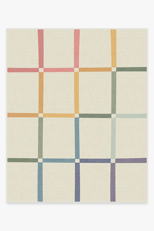 The Home Edit Joanna Ivory Rainbow Tufted Rug - Puck's