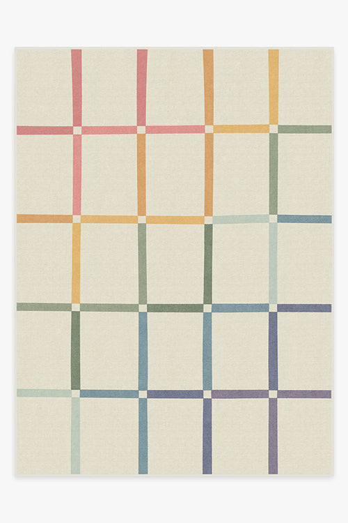 The Home Edit Joanna Ivory Rainbow Tufted Rug - Puck's