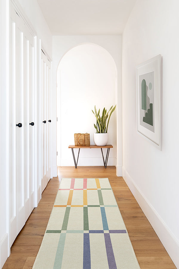 The Home Edit Joanna Ivory Rainbow Tufted Rug - Puck's