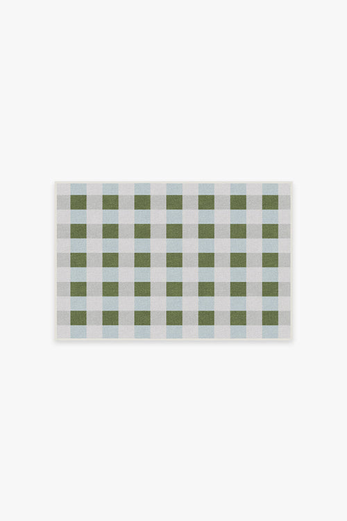 The Home Edit Sutton Moss Green & Blue Tufted Rug - Puck's