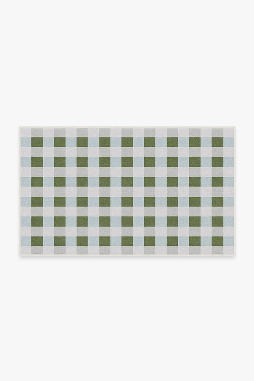 The Home Edit Sutton Moss Green & Blue Tufted Rug - Puck's