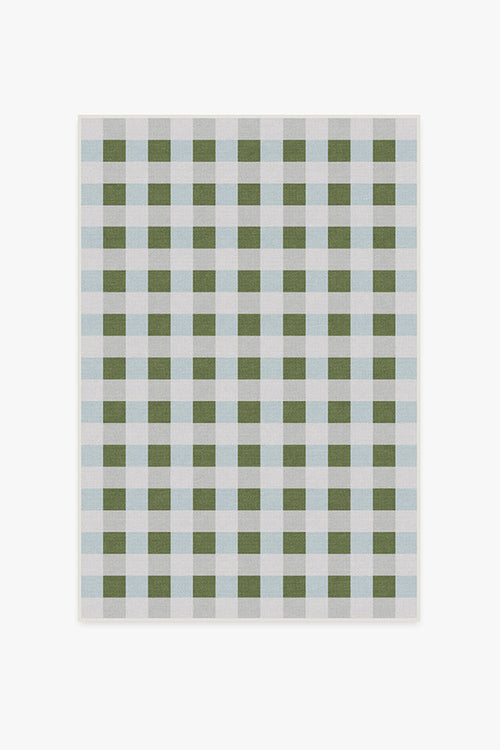 The Home Edit Sutton Moss Green & Blue Tufted Rug - Puck's
