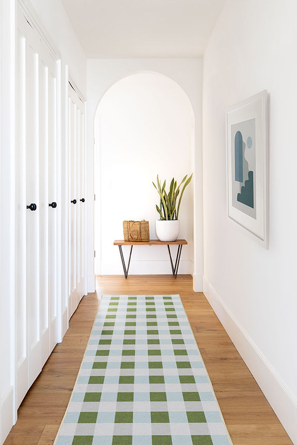 The Home Edit Sutton Moss Green & Blue Tufted Rug - Puck's