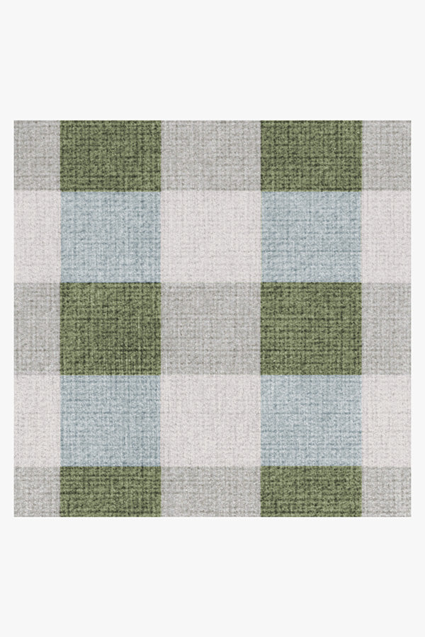 The Home Edit Sutton Moss Green & Blue Tufted Rug - Puck's