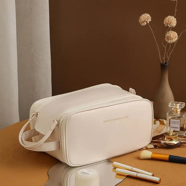 Three Layer Double Zipper Cosmetic Bag - Puck's