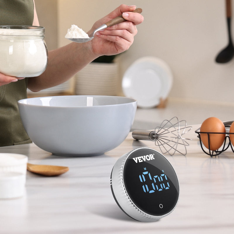 VEVOR Digital Kitchen Timer Magnetic Countdown Countup Timer & Large LED Display - Puck's