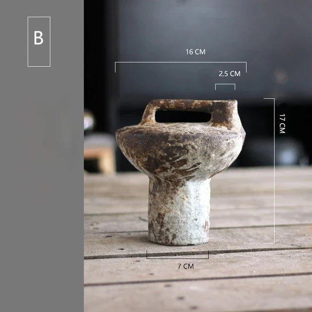 Rustic Ancient Vessel Ceramic Vase - Puck's