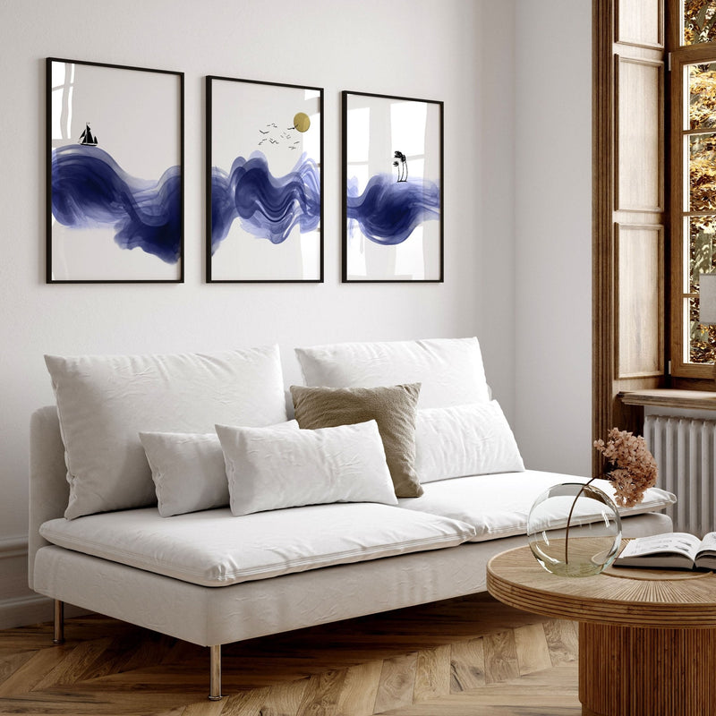 Wall decor Nautical | set of 3 unique wall art prints - Puck's