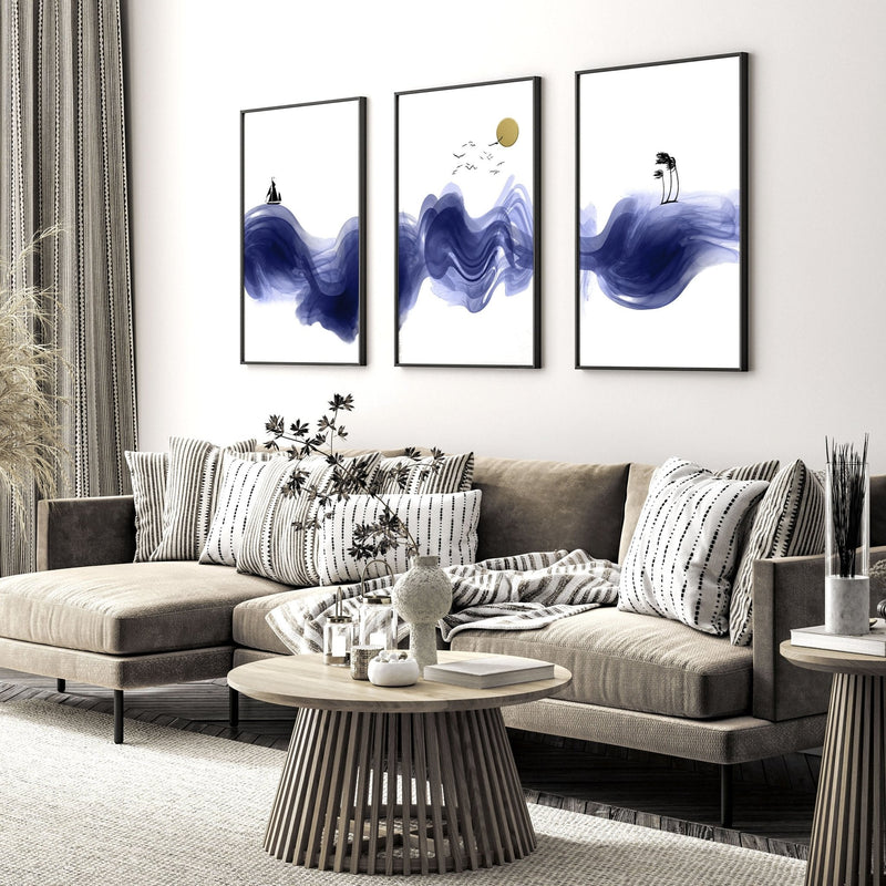 Wall decor Nautical | set of 3 unique wall art prints - Puck's