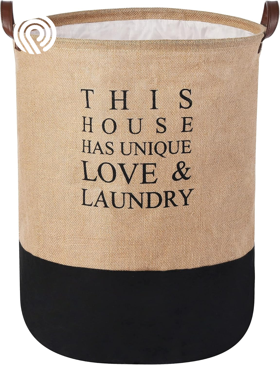 Waterproof Fabric Laundry Hamper Collapsible, 22 Inch Tall Grey Thickened Canvas Dirty Clothes Hampers for Bedroom, Kids Room Storage