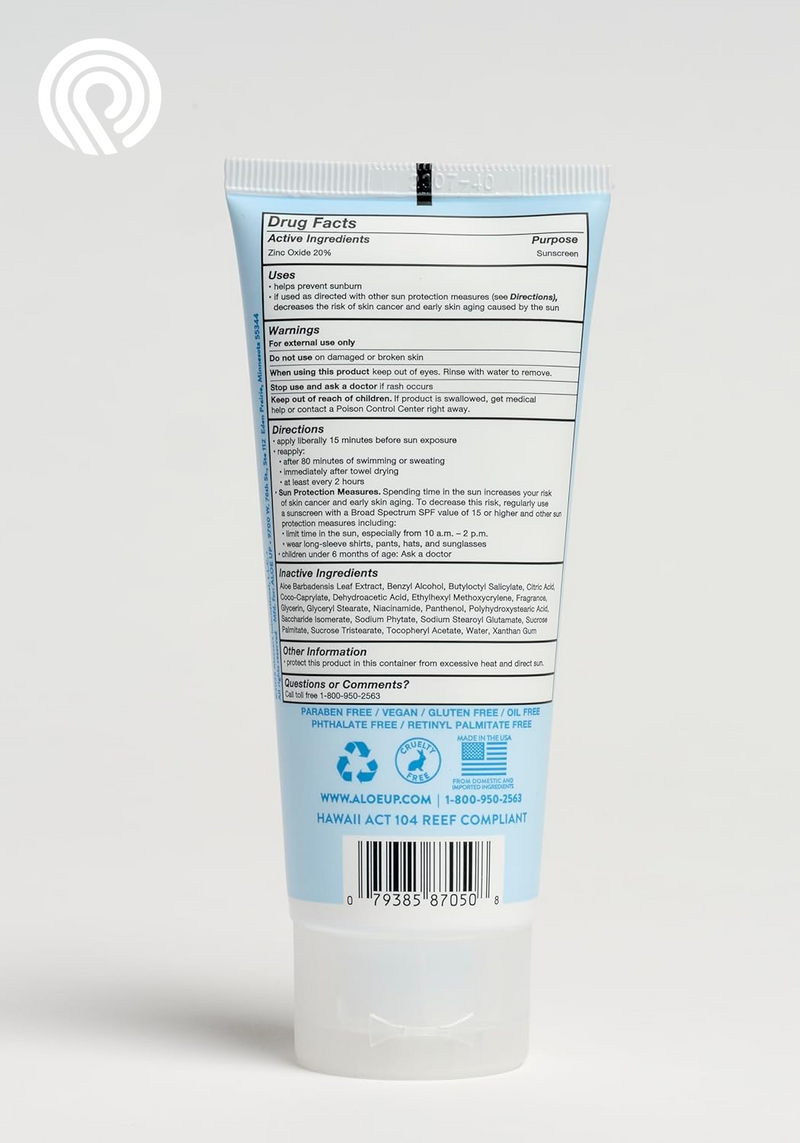 Aloe up Mineral Sunscreen Lotion SPF 33, Mineral Sunscreen Spray SPF 50, Kids Mineral Sunscreen Lotion SPF 50, and Sport Sunscreen Lotion SPF 50 - Sunscreen Bundle - Reef Friendly - 4 Items