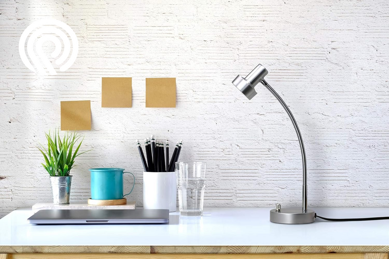O’Bright Dimmable LED Desk Lamp with USB Charging Port (5V/2A), Full Range Dimming LED, Table Lamp with USB Charger, Flexible Gooseneck, Office Desk Lamp/Bedside Lamp, Vintage Design (Aluminum)