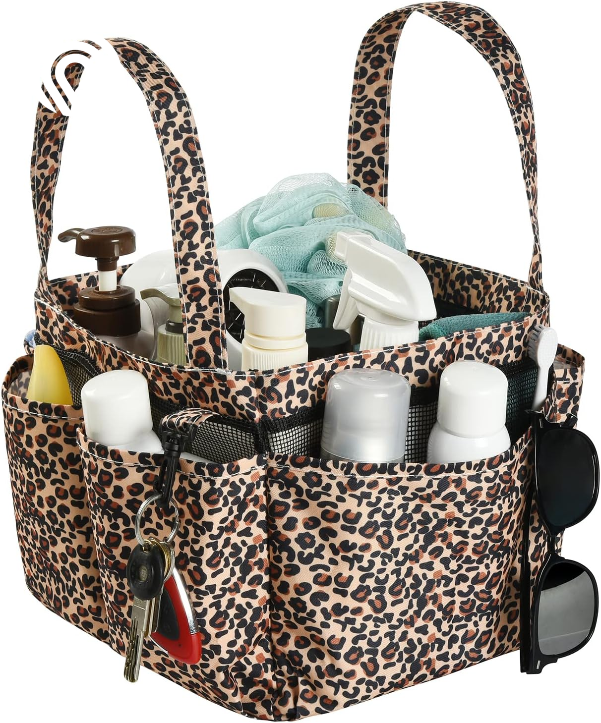 Haundry Mesh Shower Caddy Bag, Portable Shower Caddy Tote Organizer with 8 Pockets for College Dorm Room Essentials, Beach, Swimming, Gym
