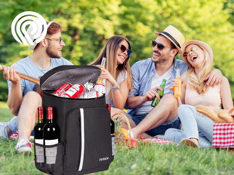 FORICH Backpack Cooler Leakproof Insulated Waterproof Backpack Cooler Bag, Lightweight Soft Beach Cooler Backpack for Men Women to Work Lunch Picnics Camping Hiking, 30 Cans