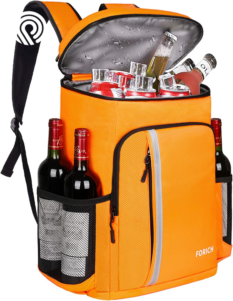 FORICH Backpack Cooler Leakproof Insulated Waterproof Backpack Cooler Bag, Lightweight Soft Beach Cooler Backpack for Men Women to Work Lunch Picnics Camping Hiking, 30 Cans