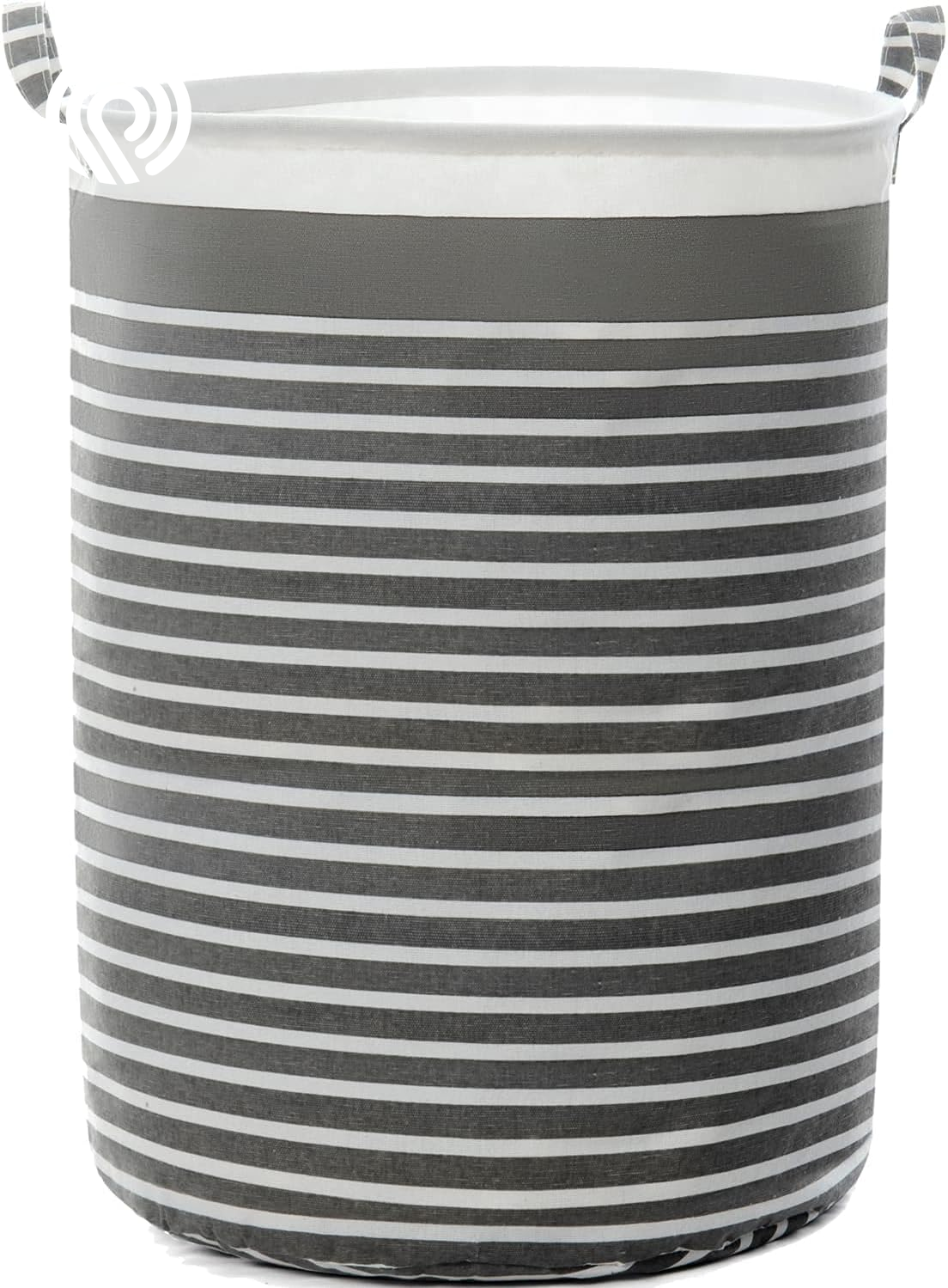 Waterproof Fabric Laundry Hamper Collapsible, 22 Inch Tall Grey Thickened Canvas Dirty Clothes Hampers for Bedroom, Kids Room Storage