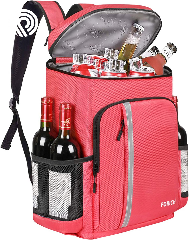FORICH Backpack Cooler Leakproof Insulated Waterproof Backpack Cooler Bag, Lightweight Soft Beach Cooler Backpack for Men Women to Work Lunch Picnics Camping Hiking, 30 Cans
