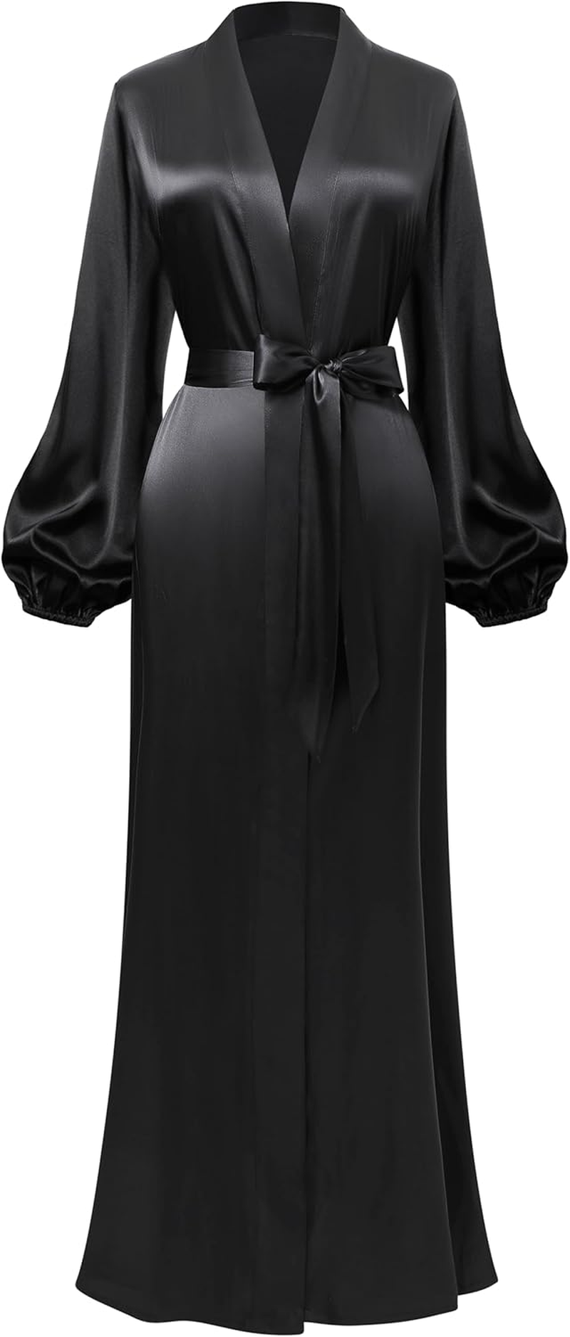 PRODESIGN Satin Kimono Robe Women Long Silky Kimono Bathrobe Sleepwear Wedding Bridesmaid Robe