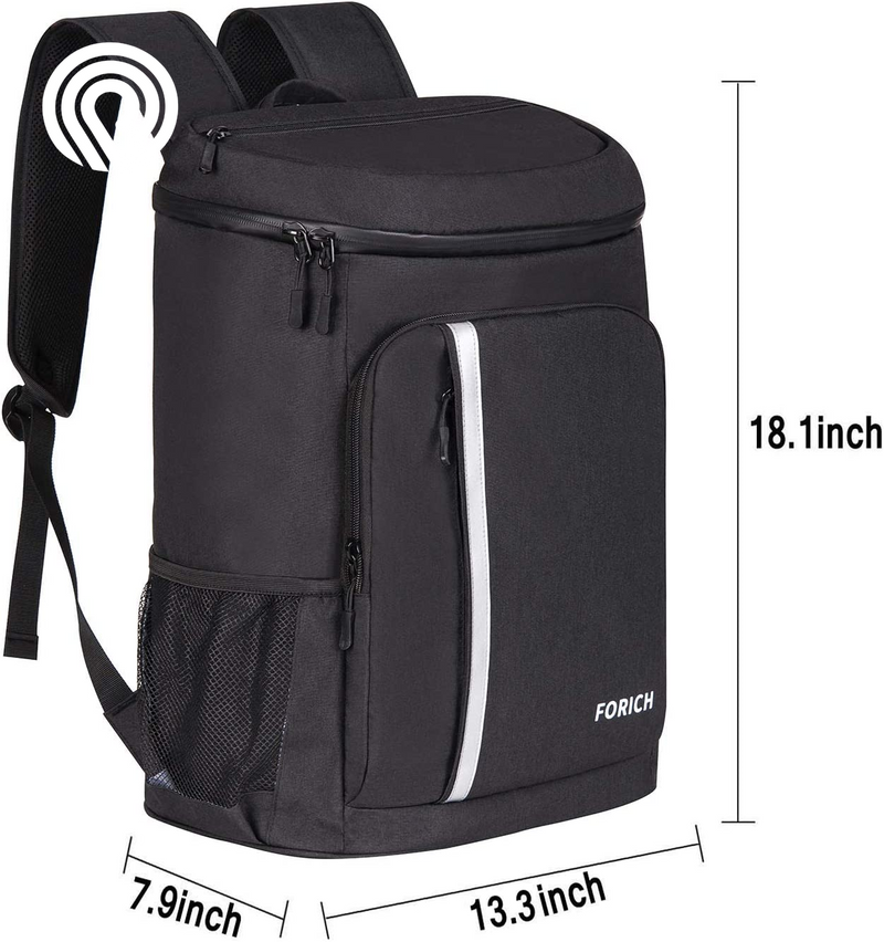 FORICH Backpack Cooler Leakproof Insulated Waterproof Backpack Cooler Bag, Lightweight Soft Beach Cooler Backpack for Men Women to Work Lunch Picnics Camping Hiking, 30 Cans