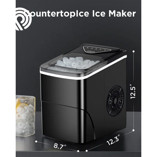 26 Lb.Daily Production Bullet Ice Countertop Ice Maker, Self-Cleaning Ice Makers