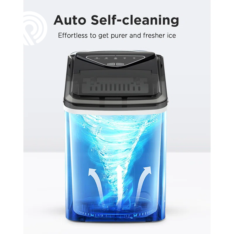 26 Lb.Daily Production Bullet Ice Countertop Ice Maker, Self-Cleaning Ice Makers