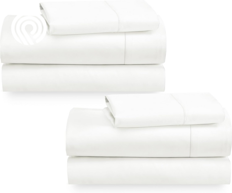 California Design Den Deep Pocket Twin Sheets Set - 400 Thread Count Sateen, Natural 100% Cotton Sheets, Cooling and Durable Bedding Set - Cape Stripe