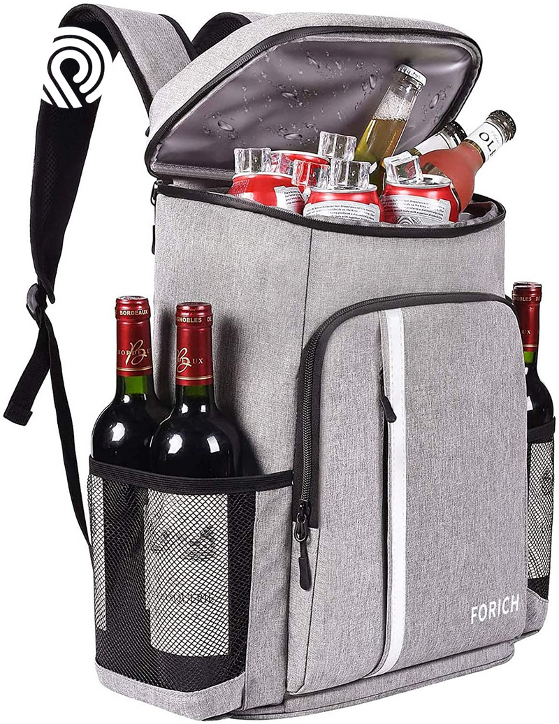 FORICH Backpack Cooler Leakproof Insulated Waterproof Backpack Cooler Bag, Lightweight Soft Beach Cooler Backpack for Men Women to Work Lunch Picnics Camping Hiking, 30 Cans