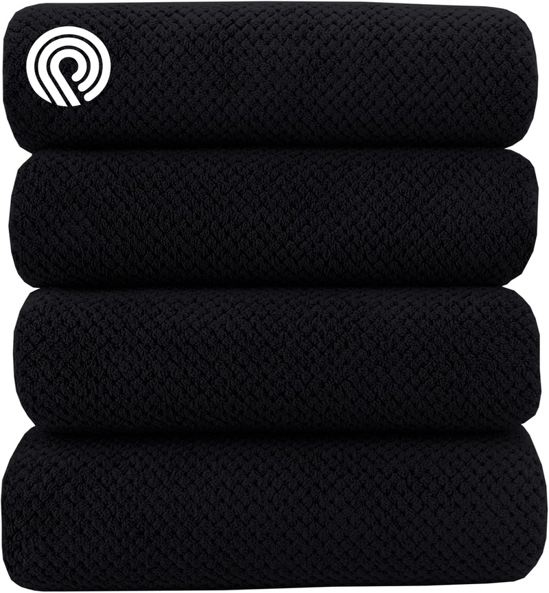 YTYC 29X59 Inch Bath Towels Set of 6 Large, Super Soft Absorbent Lint Free Microfiber Towels for Bathroom 80% Polyester (Beige,6 Piece)