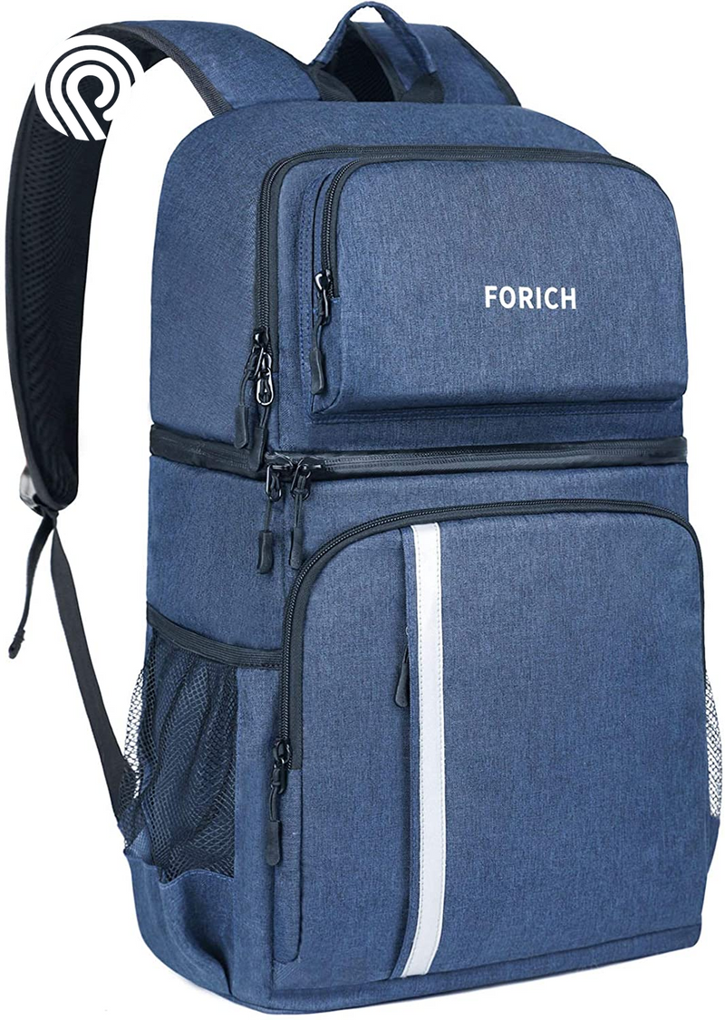 FORICH Backpack Cooler Leakproof Insulated Waterproof Backpack Cooler Bag, Lightweight Soft Beach Cooler Backpack for Men Women to Work Lunch Picnics Camping Hiking, 30 Cans
